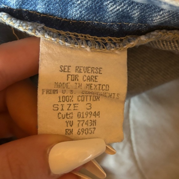 Blue Asphalt Denim Booty Shorts, Size 3 - Picture 4 of 4